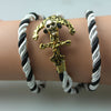 Vintage Anchor Skull Rope Bracelet