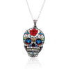 Colorful Skull Head Pendant Necklace