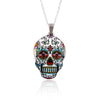 Colorful Skull Head Pendant Necklace