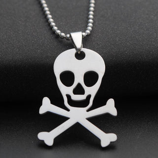 Punk Skull Head Pendant Necklace