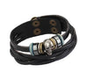 Retro Skull Braided Charm Wrap Bracelet