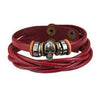 Retro Skull Braided Charm Wrap Bracelet