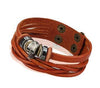 Retro Skull Braided Charm Wrap Bracelet