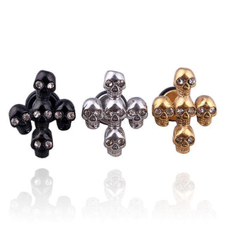 Fashion Skull Stainless Steel Stud Earrings