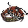 Unisex Skull Adjustable Tribal Wrap Bracelet