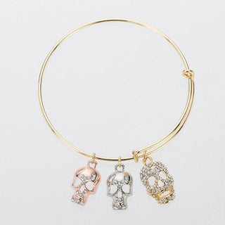 Skull Charm Crystal Bracelet