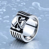 Classic Punk Biker Skull Ring