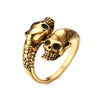 Stainless Steel Smiling Skull Ring