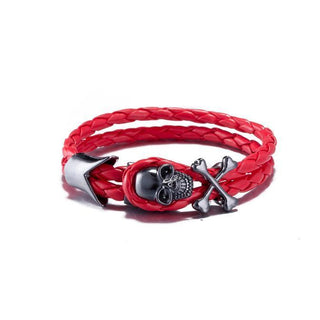 Punk Skull Adjustable Braided Bracelet