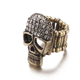 Vintage Retro Carved Skull Ring