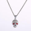 Red Eye Skull Crystal Necklace