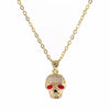 Red Eye Skull Crystal Necklace
