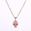 Red Eye Skull Crystal Necklace