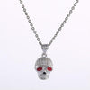 Red Eye Skull Crystal Necklace