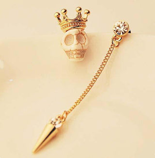 Skull Crown Rivet Stud Earring