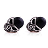 Skull Shape Rhinestone Earrings