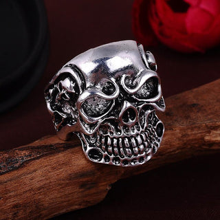 Punk Vintage Skull Flower Ring