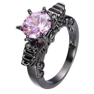 Luxury Purple Crystal Skull Ring