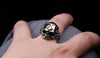 Titanium Steel Skull Cross Metal Ring