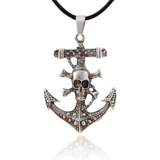 Retro Pirate Skull Cross Necklace