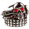 Full Skull Buckle Leather Belt