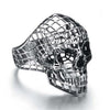 Vintage Hollow Stainless Steel Skull Ring