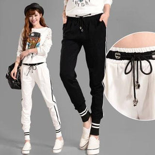 Knitted Skull Drawstring Pants