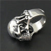 Stainless Steel Skull Locomotive Ring
