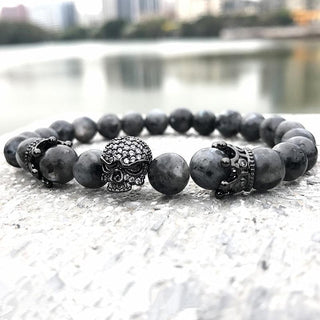 Natural Stone Skull Bracelet - designfullprint