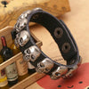 Retro Punk Skull Charm Bracelet