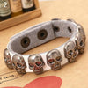 Retro Punk Skull Charm Bracelet