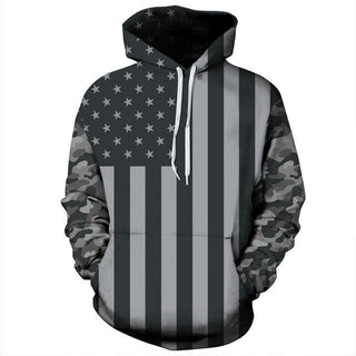 Men/Women 3D Print Striped Stars Mr.1991INC US Flag Pullover Hoodie - designfullprint