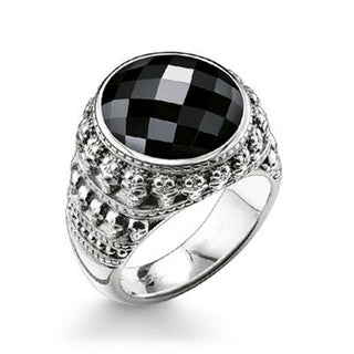 Miniature Oval Stone Skull Ring