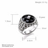 Miniature Oval Stone Skull Ring