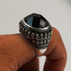 Miniature Oval Stone Skull Ring