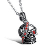 Red Crystal Stone Skull Necklace