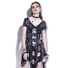 Skeleton Bone Goth Mini Dress - designfullprint