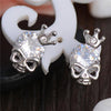 Skull Crown Stud Earrings