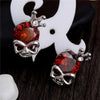 Skull Crown Stud Earrings