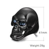 Stainless Steel Black Skull Ring