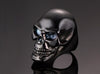 Stainless Steel Black Skull Ring