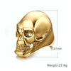 Stainless Steel Black Skull Ring