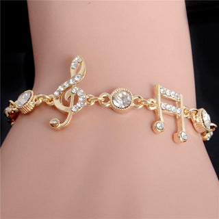 Music Notes Ladies Bangle Bracelets for Women - designfullprint