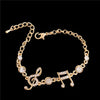 Music Notes Ladies Bangle Bracelets for Women - designfullprint