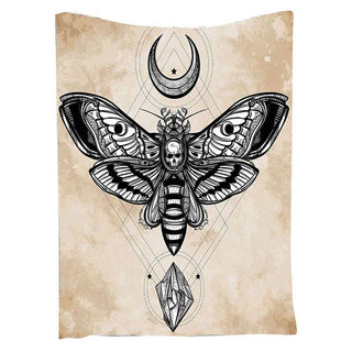 Skull Gift Gift For Butterfly Lover Skull Butterfly Mandala Moon Star Blanket Fly Animal