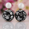Skull Watermark Double Candy Ball Stud Earring
