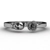 Fashion Female Inlaid Skull Rose Ring - designfullprint