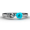 Fashion Female Inlaid Skull Rose Ring - designfullprint