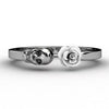 Fashion Female Inlaid Skull Rose Ring - designfullprint