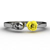 Fashion Female Inlaid Skull Rose Ring - designfullprint